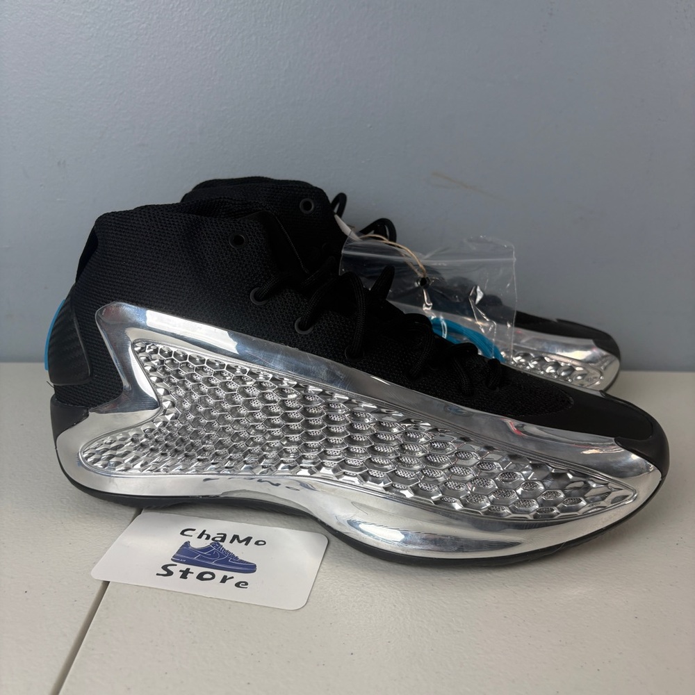 Adidas AE 1 Anthony Edwards Basketball Shoes Silver Metallic JI0424 Men's Sz